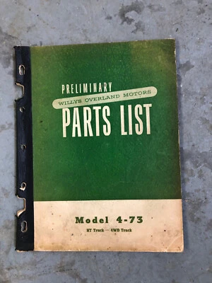 Manual de piezas de camión Willys 1950 Foto 1 de 2
