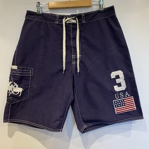 Pantalones cortos de baño Polo Ralph Lauren para hombre talla 28 pequeños azules con bolsillo trajes de baño - Imagen 1 de 12