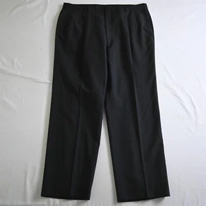 Vtg Bespoke 30x30 Gray Glenn Check Wool Old Money Pleated Mens Dress Pants - Picture 1 of 9