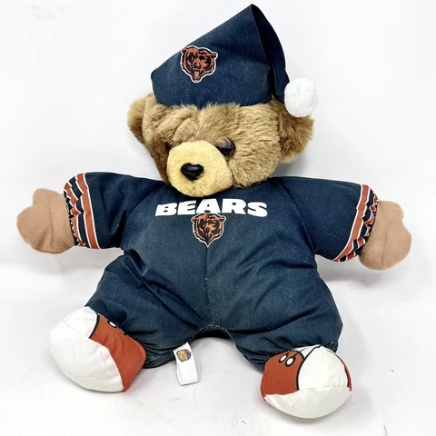 Chicago Bears Football NFL Teddy Bear Pajamas PJ's Puffy 2000 - 10" Tall Cover