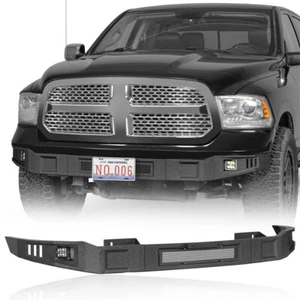 Simple Steel Front Bumper w/Led Light for Ram 1500 2013 2014 2015 2016 2017 2018 - Picture 1 of 16
