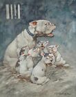 George Ernest Studdy Dog With Five Puppies Print 11 X 14
