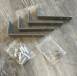 4pc NEW Heavy Duty Metal Shelf Brackets - L Shaped. 6'X3'.  #M16 - Picture 1 of 6