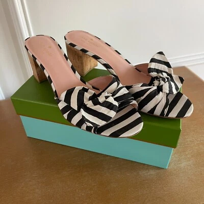 *NUEVO EN CAJA* SANDALIAS KATE SPADE WINONA Rayas Grosgrain 9.5 M Foto 1 de 4