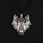 Unisex Viking Norse Wolf Head Pendant Necklace - UK Stock - FREE P&P