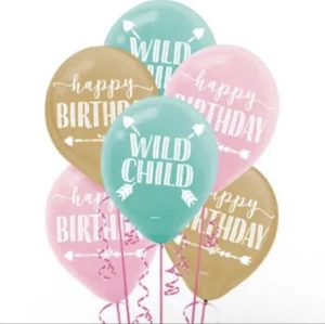 1st BIRTHDAY Boho Girl LATEX BALLOONS (15) ~ Party Supplies Helium Decorations - Picture 1 of 1