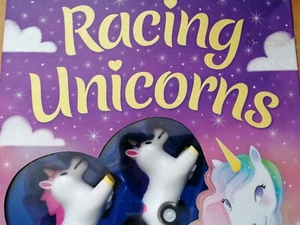 RACING UNICORNS - Inc- 2 Pull Back Unicorns Magical Press-racetrack ActivityBook - Picture 1 of 10