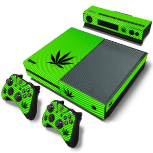 Cannabis Weed Green Decal Skin Stickers Cover for Xbox One Console Controllers - Picture 1 of 1