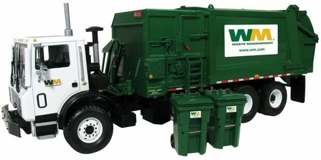First Gear 1/34 Waste Management Mack TerraPro with Side Loader Diecast Vehicle - 10-4004A