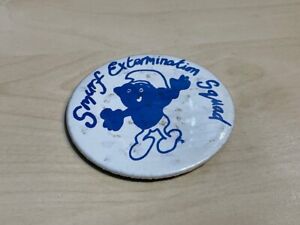 Large (2.5") Smurf Extermination Squad Pin Badge