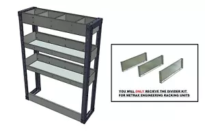 METRAX Steel Divider Kit (3 Pack) to Suit Van Racking Shelving -Top Shelves Only - Picture 1 of 2