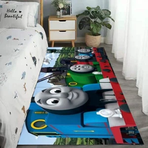 Thomas Train Hallway Runner Rugs Bedside Carpet Washable 2X6 FT Rubber Backing - Picture 1 of 5