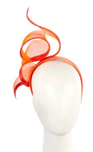 Bespoke design Orange racing fascinator by Fillies Collection Made in Australia - Bild 1 von 5