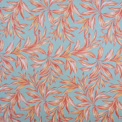 ♕ Webware Leinen mit Viskose  schilfgrün mit Blätter Ranken 50 cm x 135 cm  ♕ - Bild 1 von 4