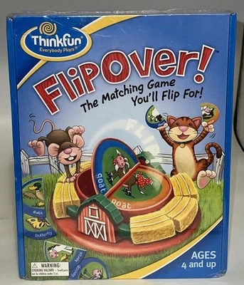 Think Fun Flip Over! 2009 Educational Animals Words OT/PT Teaching NEW SEALED - Image 1 of 4
