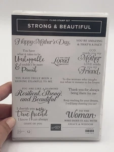 Stampin Up Strong & Beautiful Set of 12 Rubber Stamps - #148732 - Picture 1 of 3