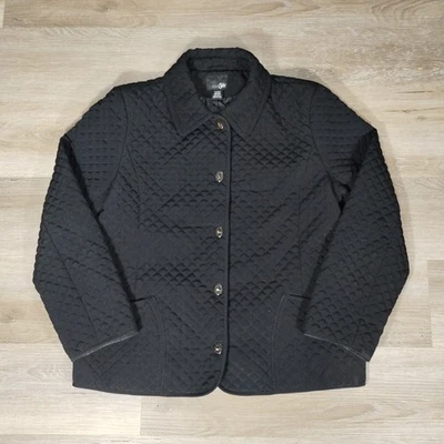 Chaqueta de Granero Acolchada East 5th De Colección Mujer XL Negra Tareas Abrigo Bolsillos Años 90 Y2K  Foto 1 de 4