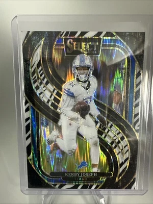 2024 Select Kerby Joseph Premier Zebra Prizm Shock. Detroit Lions #177. SSP - Image 1 of 2