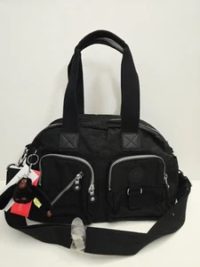 NUEVO CON ETIQUETAS Kipling HB3170 Defea Bolso de Hombro Grande Nylon Negro + Mono - Imagen 1 de 14