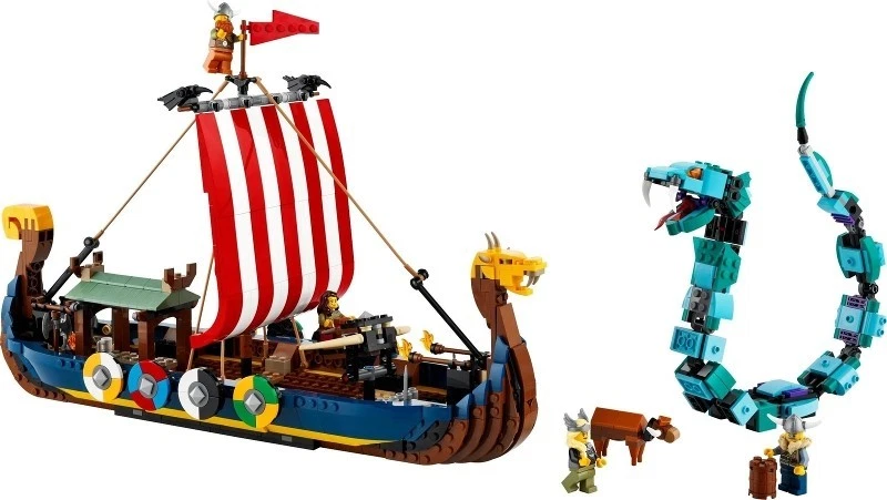 Lego 31132 Creator Model VIKING SHIP AND THE MIDGARD SERPENT 100% NO/Instruction - Image 1 of 1