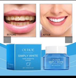 2 Pack Simply White Powder Shimmer Deluxe Teeth Whitening Powder New Sealed - Picture 1 of 4