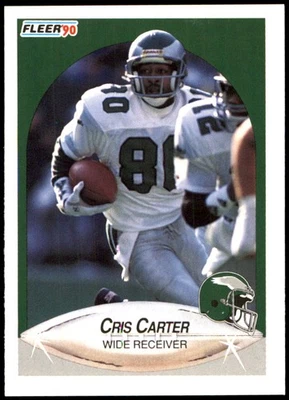 Cris Carter 1990 Fleer #81 Eagles NFL LEER ENVÍO GRATUITO AutographDen Foto 1 de 2