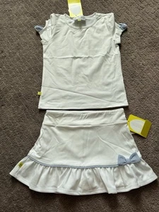 loeuf poche Girls White Outfit Set Size M (6-7) - Picture 1 of 8