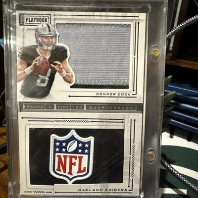 CONNOR COOK  2016 Panini Playbook 1/1 NFL Full Shield Raiders/MSU - Image 1 of 2