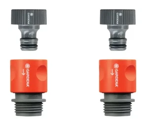 Female Garden Hose Connector 5/8" x 1/2" Nylon/ABS GARDENA 36943 (2-Pack) - Picture 1 of 3