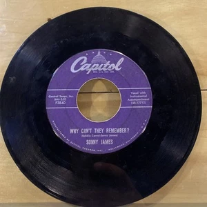 Sonny James, Uh-huh-mm, CAPITOL, Why Can’t They Remember? VG+ 45rpm - Picture 1 of 2