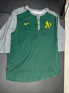 Oakland Athletics Nike MLB Authentic Pullover Herren dunkelgrün gebraucht 1/4 Arm - Bild 1 von 6