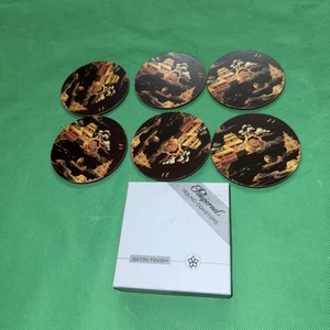 SET OF SIX PIMPERNEL MOONLIGHT PAVILION DESIGN COASTERS - Picture 1 of 4