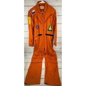 Monos Flying Indian Orange 1961 Marina de los Estados Unidos armas de combate escuela talla 40R - Imagen 1 de 13