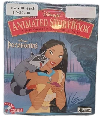 Disney Animated Storybook Pocahontas  (CD-ROM, 1995, PC) Box Box Sealed New - Image 1 of 4