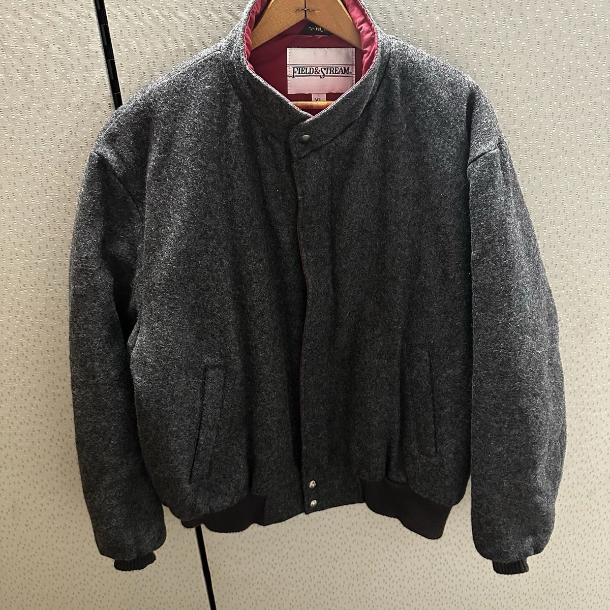 100% Wool Bomber/Harrington Vintage Outerwear Coats & Jackets for