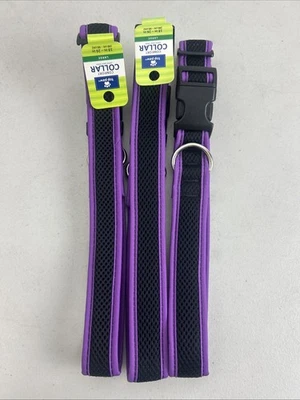 (3) Coleira de cachorro Top Paw Comfort neoprene grande preta roxa 18-26" NOVA - Imagem 1 de 4