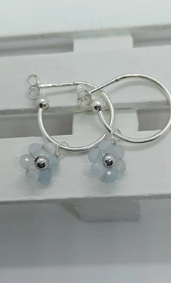 Orecchini Curve Fiorellini Argento 925 - Immagine 1 di 4