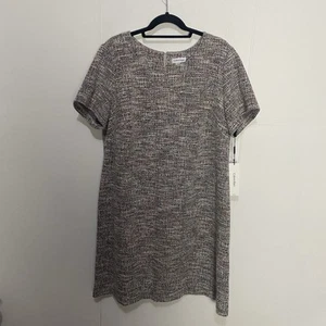Calvin Klein Women’s Tweed Short Sleeve Round Neck Mini Dress Size 18W. - Picture 1 of 14