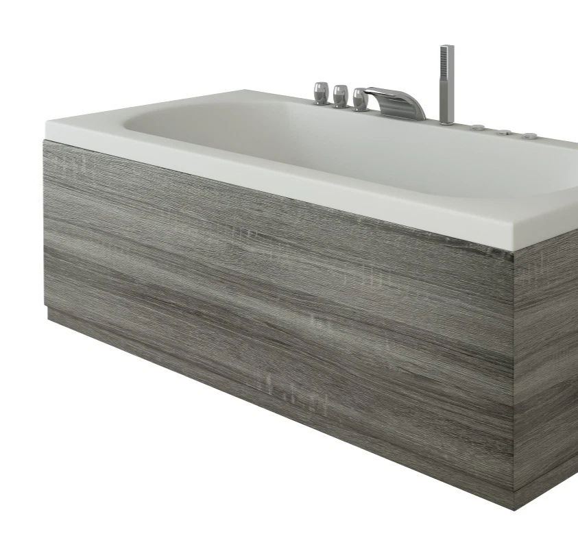 1700 x 480mm MDF Front Bath Panel 2 Piece, Durable Bath Panels - Avola Grey
