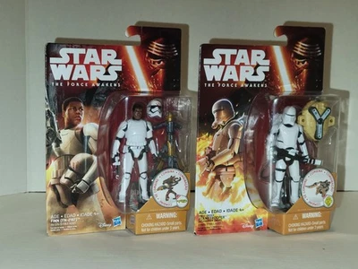 NEW LOT Star Wars Force Awakens: Finn (FN-2187) & Flametrooper 3.75" Figures - Image 1 of 4