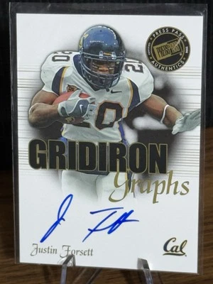 2008 Press Pass SE - Gridiron Graphs Justin Forsett #GG-JF2 (AU, RC) - Image 1 of 4