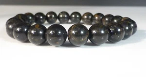 Obsidian Natural Gemstone Bracelet Therapeutic Golden Black - Picture 1 of 7