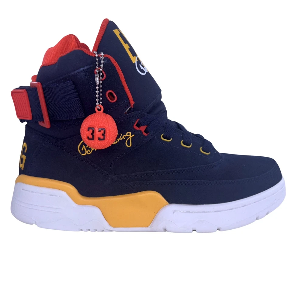 Patrick Ewing 33 Hi Snow Beach Shoes Bijou Blue/mimosa/red Size 6