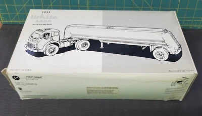 First Gear 1/34 1953 White 3000 Truck with Tanker Trailer 19-1934 Esso Aviation - Image 1 of 4