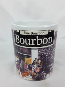 Taza de café de calle vintage Rue Bourbon recuerdo de Nueva Orleans - Imagen 1 de 4