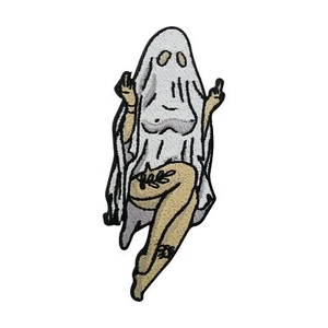 Sexy Geist Patch zum Aufbügeln | Halloween Gespenst Bügelbild, Vampir Aufbügler - Bild 1 von 5