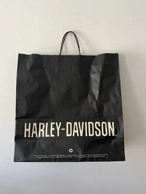 Bolsa de papel Harley Davidson preta loja gráfica tamanho grande - Imagem 1 de 4
