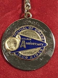 Llavero Mutual Of Omaha Aniversario Dorado Tono Dorado Sin Usar Caja Original 1959 - Imagen 1 de 14