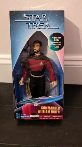 1997 PLAYMATES STAR TREK 9” SPENCER GIFTS COMMANDER WILLIAM RIKER Cover