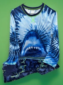 Wonder Nation•SHARK Pajamas•GLOW IN THE DARK•Boys Pajama Set•XL (14-16)•NEW - Picture 1 of 6